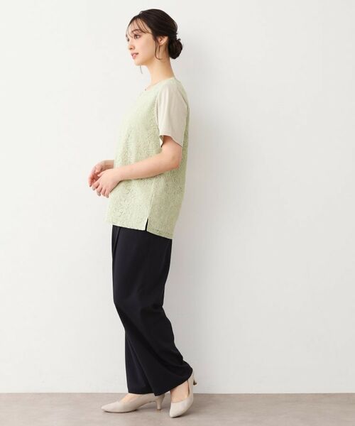 LAURA ASHLEY / ローラ アシュレイ Tシャツ | 【人気デザインがアップデート！洗える】身頃レースTシャツ | 詳細7