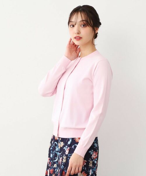 LAURA ASHLEY/ローラ アシュレイ 【同素材アイテムあり】ソフトタッチ 無地カラーニットカーディガン ライトピンク(070) 40(L) LAURA ASHLEY/ローラ アシュレイ 【同素材アイテムあり】ソフトタッチ 無地カラーニットカーディガン ライトピンク(070) 40(L)