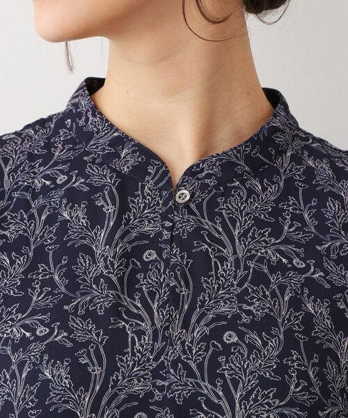 LAURA ASHLEY / ローラ アシュレイ ロング・マキシ丈ワンピース | 【ウエストリボン付き】ナンテール柄 シフォンワンピース | 詳細12