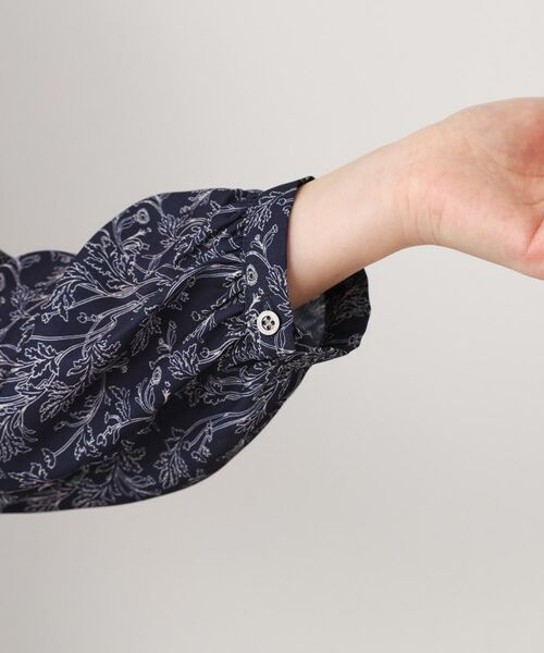 LAURA ASHLEY / ローラ アシュレイ ロング・マキシ丈ワンピース | 【ウエストリボン付き】ナンテール柄 シフォンワンピース | 詳細14