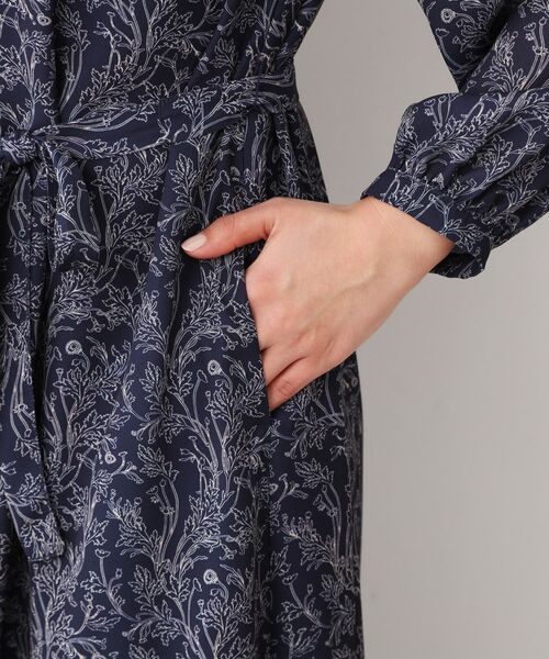 LAURA ASHLEY / ローラ アシュレイ ロング・マキシ丈ワンピース | 【ウエストリボン付き】ナンテール柄 シフォンワンピース | 詳細15