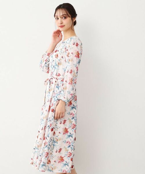 LAURA ASHLEY / ローラ アシュレイ ロング・マキシ丈ワンピース | 【洗える／同柄アイテムあり】ローザリンド柄 シフォンワンピース | 詳細1