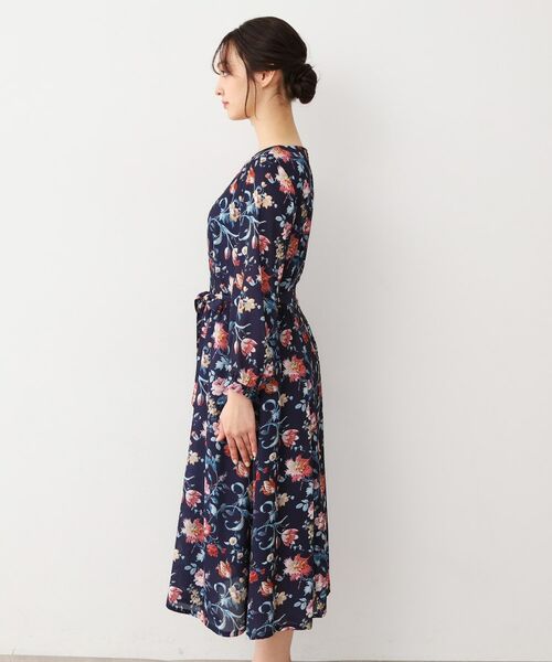 LAURA ASHLEY / ローラ アシュレイ ロング・マキシ丈ワンピース | 【洗える／同柄アイテムあり】ローザリンド柄 シフォンワンピース | 詳細10