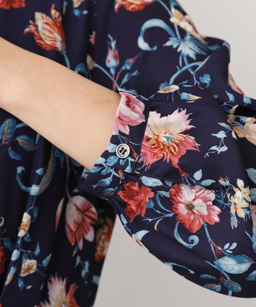 LAURA ASHLEY / ローラ アシュレイ ロング・マキシ丈ワンピース | 【洗える／同柄アイテムあり】ローザリンド柄 シフォンワンピース | 詳細15