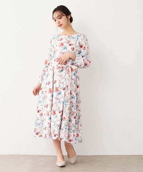 LAURA ASHLEY / ローラ アシュレイ ロング・マキシ丈ワンピース | 【洗える／同柄アイテムあり】ローザリンド柄 シフォンワンピース | 詳細2