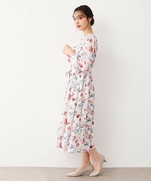 LAURA ASHLEY / ローラ アシュレイ ロング・マキシ丈ワンピース | 【洗える／同柄アイテムあり】ローザリンド柄 シフォンワンピース | 詳細3