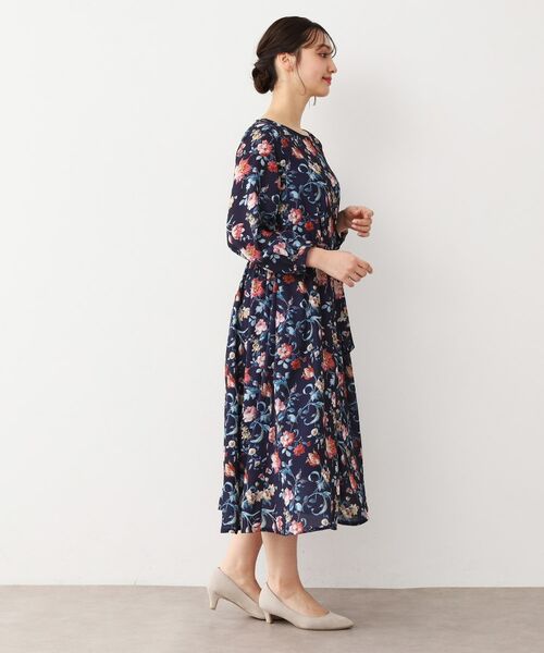 LAURA ASHLEY / ローラ アシュレイ ロング・マキシ丈ワンピース | 【洗える／同柄アイテムあり】ローザリンド柄 シフォンワンピース | 詳細7