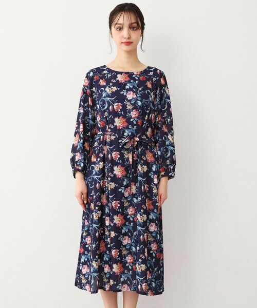 LAURA ASHLEY / ローラ アシュレイ ロング・マキシ丈ワンピース | 【洗える／同柄アイテムあり】ローザリンド柄 シフォンワンピース | 詳細9