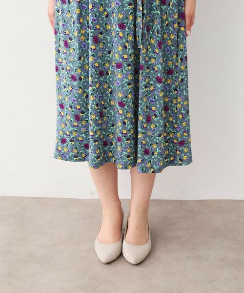 ワンピース　LAUREN❣️総ストレッチ素材❣️フレンチスリーブ❣️膝丈 SLY ワンピース FRONT BUTTON LACE 2P L/OP フロントボタン