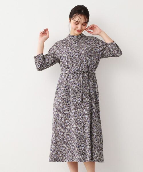 LAURA ASHLEY / ローラ アシュレイ ロング・マキシ丈ワンピース | 【洗える/コットン100%/同柄アイテムあり】アマイア ディッツィー柄 ワンピース | 詳細6