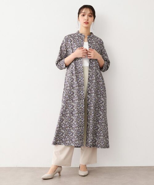 LAURA ASHLEY / ローラ アシュレイ ロング・マキシ丈ワンピース | 【洗える/コットン100%/同柄アイテムあり】アマイア ディッツィー柄 ワンピース | 詳細7