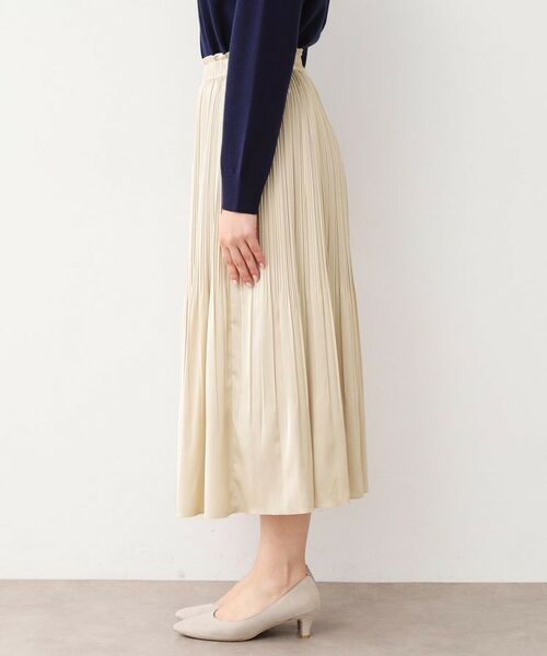 LAURA ASHLEY / ローラ アシュレイ スカート | 【人気デザインカラー追加！】サテン消しプリーツスカート | 詳細10