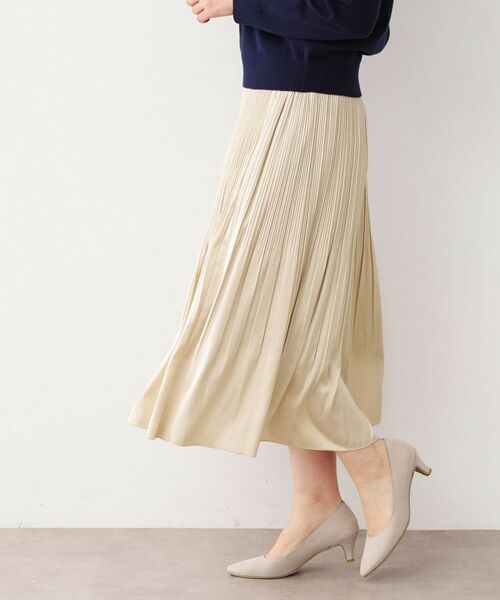 LAURA ASHLEY / ローラ アシュレイ スカート | 【人気デザインカラー追加！】サテン消しプリーツスカート | 詳細5