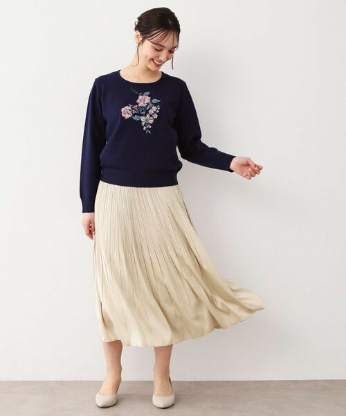 LAURA ASHLEY / ローラ アシュレイ スカート | 【人気デザインカラー追加！】サテン消しプリーツスカート | 詳細6