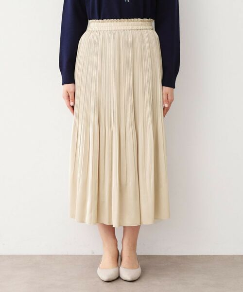 LAURA ASHLEY / ローラ アシュレイ スカート | 【人気デザインカラー追加！】サテン消しプリーツスカート | 詳細9