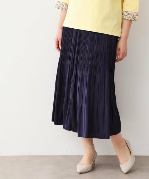 LAURA ASHLEY/ローラ アシュレイ 【人気デザインカラー追加!】サテン消しプリーツスカート ネイビー(094) 40(L) LAURA ASHLEY/ローラ アシュレイ 【人気デザインカラー追加!】サテン消しプリーツスカート ネイビー(094) 40(L)
