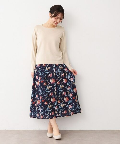 LAURA ASHLEY / ローラ アシュレイ スカート | 【洗える／同柄アイテムあり】ローザリンド柄シフォンスカート | 詳細2