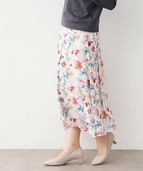 LAURA ASHLEY / ローラ アシュレイ スカート | 【洗える／同柄アイテムあり】ローザリンド柄シフォンスカート | 詳細5