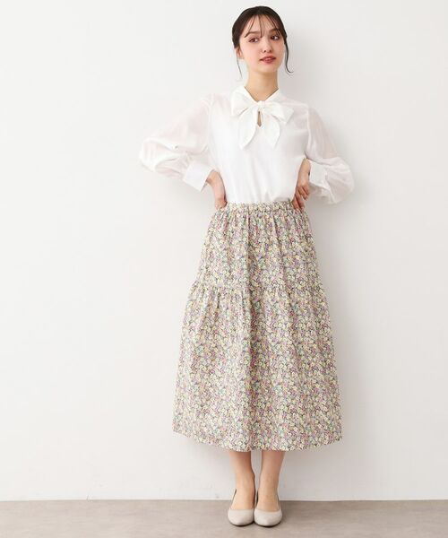 LAURA ASHLEY / ローラ アシュレイ シャツ・ブラウス | 【セレモニー可／洗える】ボウタイセミダルブラウス | 詳細2