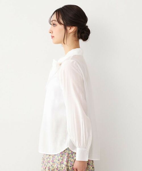 LAURA ASHLEY / ローラ アシュレイ シャツ・ブラウス | 【セレモニー可／洗える】ボウタイセミダルブラウス | 詳細6