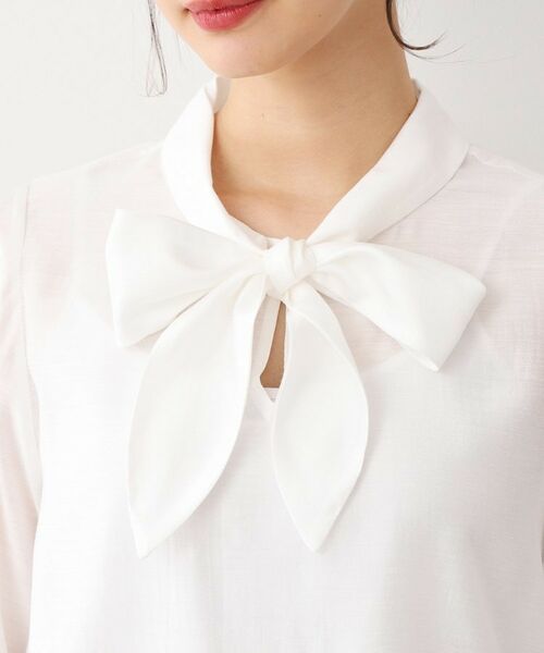 LAURA ASHLEY / ローラ アシュレイ シャツ・ブラウス | 【セレモニー可／洗える】ボウタイセミダルブラウス | 詳細8