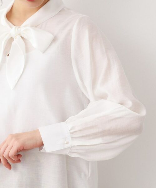 LAURA ASHLEY / ローラ アシュレイ シャツ・ブラウス | 【セレモニー可／洗える】ボウタイセミダルブラウス | 詳細9