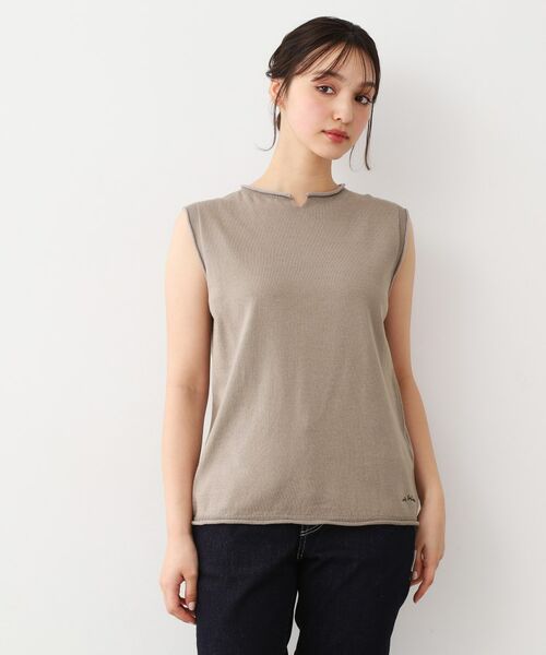 LAURA ASHLEY/ローラ アシュレイ 【日本製/ワンマイルウエア】コツトン コンパクトヤーン ベスト ベージュ(052) 38(M) LAURA ASHLEY/ローラ アシュレイ 【日本製/ワンマイルウエア】コツトン コンパクトヤーン ベスト ベージュ(052) 38(M)