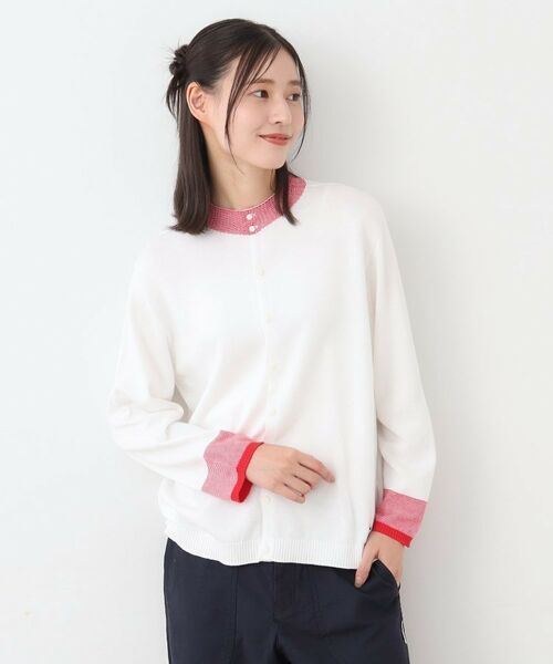 LAURA ASHLEY / ローラ アシュレイ カーディガン・ボレロ | 【カラー追加!日本製/ワンマイルウエア】コットン コンパクトヤーン カーディガン(アイボリー(304))