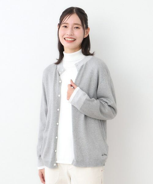 LAURA ASHLEY / ローラ アシュレイ カーディガン・ボレロ | 【カラー追加!日本製/ワンマイルウエア】コットン コンパクトヤーン カーディガン(グレー(312))