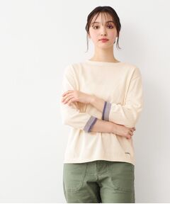 LAURA ASHLEY / ローラ アシュレイ ニット・セーター | 【日本製/八分袖/ワンマイルウエア】コットン コンパクトヤーン プルオーバー