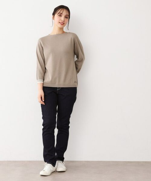 LAURA ASHLEY / ローラ アシュレイ ニット・セーター | 【日本製/八分袖/ワンマイルウエア】コットン コンパクトヤーン プルオーバー | 詳細10