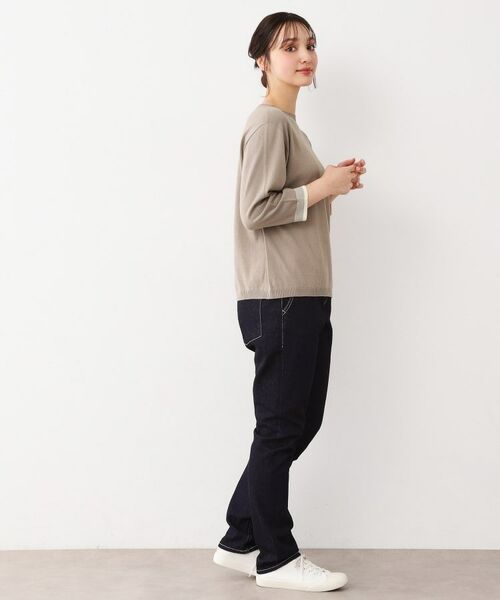 LAURA ASHLEY / ローラ アシュレイ ニット・セーター | 【日本製/八分袖/ワンマイルウエア】コットン コンパクトヤーン プルオーバー | 詳細11