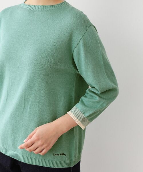 LAURA ASHLEY / ローラ アシュレイ ニット・セーター | 【日本製/八分袖/ワンマイルウエア】コットン コンパクトヤーン プルオーバー | 詳細17