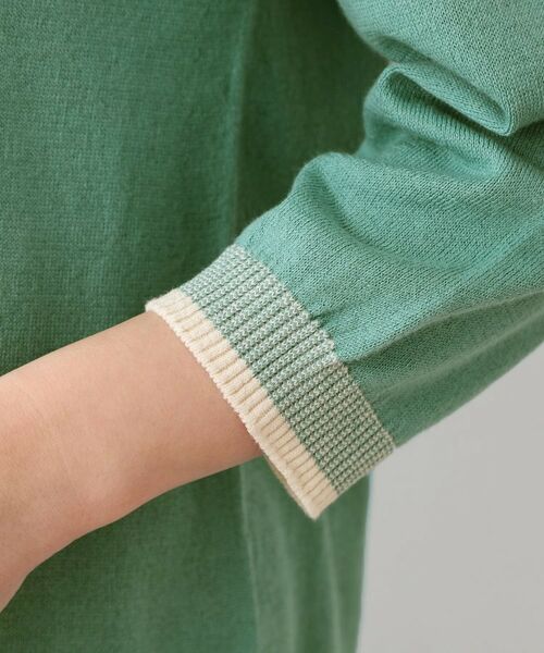 LAURA ASHLEY / ローラ アシュレイ ニット・セーター | 【日本製/八分袖/ワンマイルウエア】コットン コンパクトヤーン プルオーバー | 詳細18