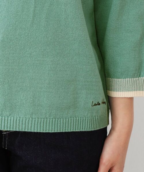 LAURA ASHLEY / ローラ アシュレイ ニット・セーター | 【日本製/八分袖/ワンマイルウエア】コットン コンパクトヤーン プルオーバー | 詳細19