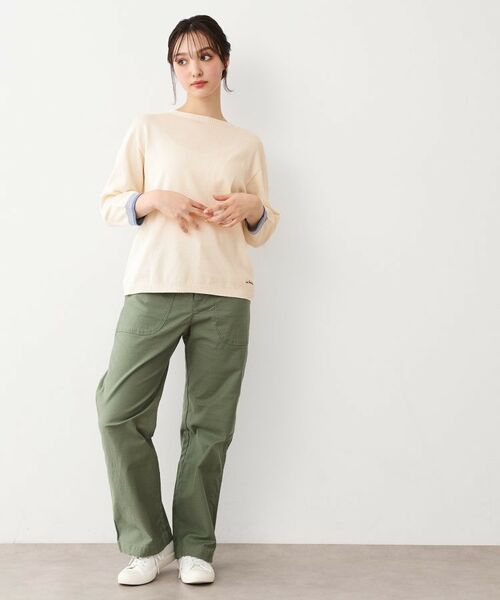 LAURA ASHLEY / ローラ アシュレイ ニット・セーター | 【日本製/八分袖/ワンマイルウエア】コットン コンパクトヤーン プルオーバー | 詳細2