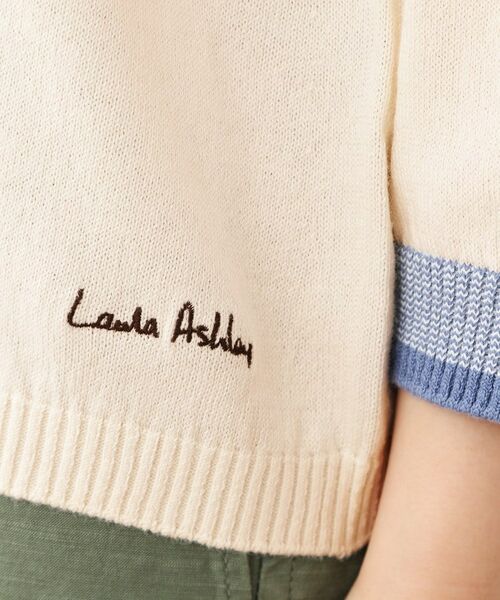 LAURA ASHLEY / ローラ アシュレイ ニット・セーター | 【日本製/八分袖/ワンマイルウエア】コットン コンパクトヤーン プルオーバー | 詳細4