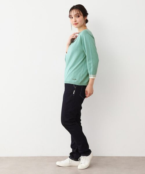 LAURA ASHLEY / ローラ アシュレイ ニット・セーター | 【日本製/八分袖/ワンマイルウエア】コットン コンパクトヤーン プルオーバー | 詳細7