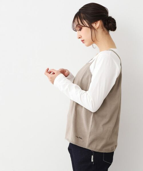 LAURA ASHLEY/ローラ アシュレイ 【日本製/ワンマイルウエア】コットン コンパクトヤーン キャミソール ベージュ(052) 38(M) LAURA ASHLEY/ローラ アシュレイ 【日本製/ワンマイルウエア】コットン コンパクトヤーン キャミソール ベージュ(052) 38(M)