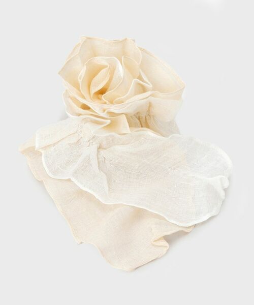 LAURA ASHLEY / ローラ アシュレイ マフラー・ショール・スヌード・ストール | 【綿麻素材／差し込み式】フリルストール | 詳細1