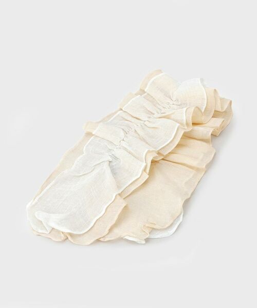 LAURA ASHLEY / ローラ アシュレイ マフラー・ショール・スヌード・ストール | 【綿麻素材／差し込み式】フリルストール | 詳細2