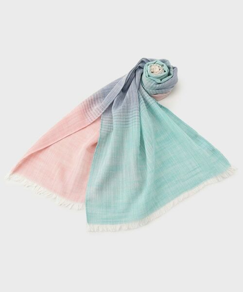 LAURA ASHLEY/ローラ アシュレイ 【綿混素材】グラデーションストール ブルー(291) 00(FREE) LAURA ASHLEY/ローラ アシュレイ 【綿混素材】グラデーションストール ブルー(291) 00(FREE)