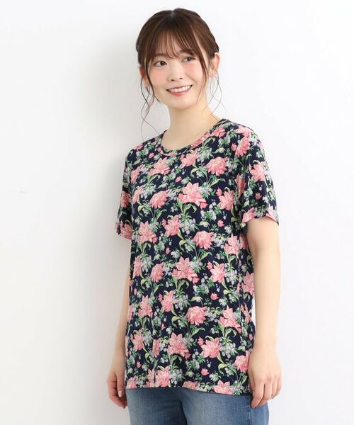 LAURA ASHLEY / ローラ アシュレイ カットソー | 【洗える／ジャージ素材／同柄アイテムあり】シャーボーン柄プルオーバー | 詳細1