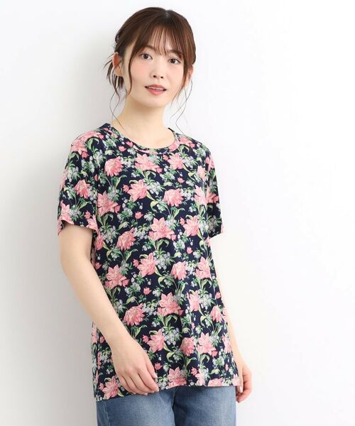LAURA ASHLEY/ローラ アシュレイ 【洗える/ジャージ素材/同柄アイテムあり】シャーボーン柄プルオーバー ネイビー(194) 40(L) LAURA ASHLEY/ローラ アシュレイ 【洗える/ジャージ素材/同柄アイテムあり】シャーボーン柄プルオーバー ネイビー(194) 40(L)