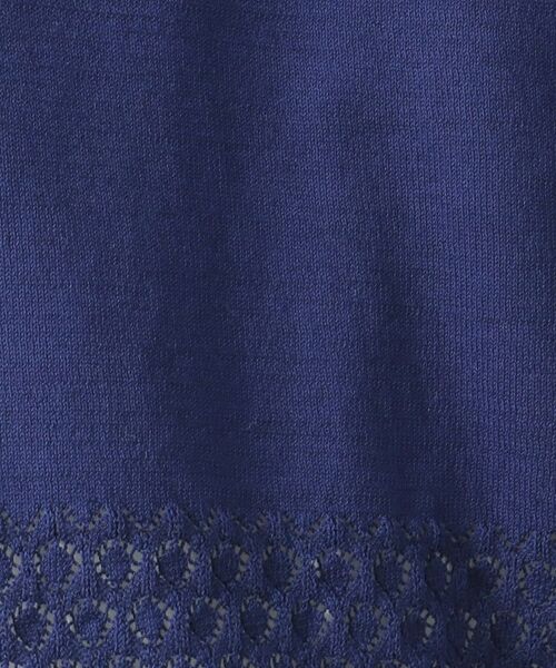 LAURA ASHLEY / ローラ アシュレイ カーディガン・ボレロ | 【コットンシルク混／7分袖】透かし編みVネックカーディガン | 詳細12