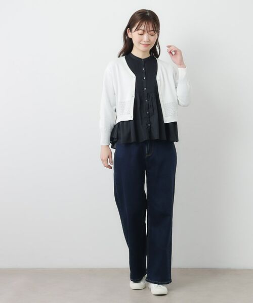 LAURA ASHLEY - LAURAASHLEY(ローラアシュレイ) カーディガン サイズS レディース美品  - 黒 長袖/リボン コットンカシミヤカーディガン（2002181454） | LAURA