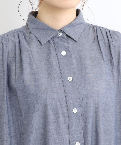 LAURA ASHLEY / ローラ アシュレイ ロング・マキシ丈ワンピース | 【コットン100%/羽織に使える/シャンブレー】シャツワンピース | 詳細8