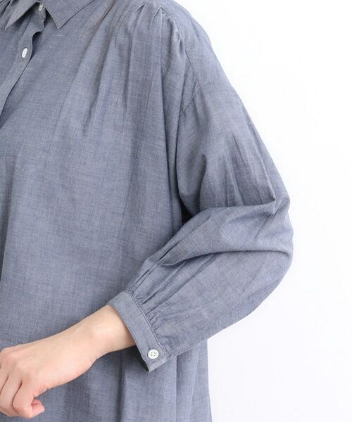 LAURA ASHLEY / ローラ アシュレイ ロング・マキシ丈ワンピース | 【コットン100%/羽織に使える/シャンブレー】シャツワンピース | 詳細9