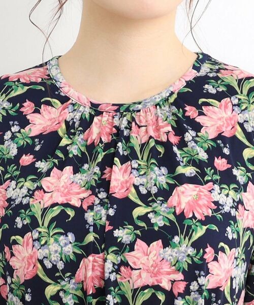 LAURA ASHLEY / ローラ アシュレイ ミニ丈・ひざ丈ワンピース | 【洗える/ジャージ素材/同柄アイテムあり】シャーボーン柄ワンピース | 詳細12