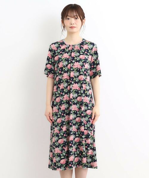 LAURA ASHLEY / ローラ アシュレイ ミニ丈・ひざ丈ワンピース | 【洗える/ジャージ素材/同柄アイテムあり】シャーボーン柄ワンピース | 詳細16